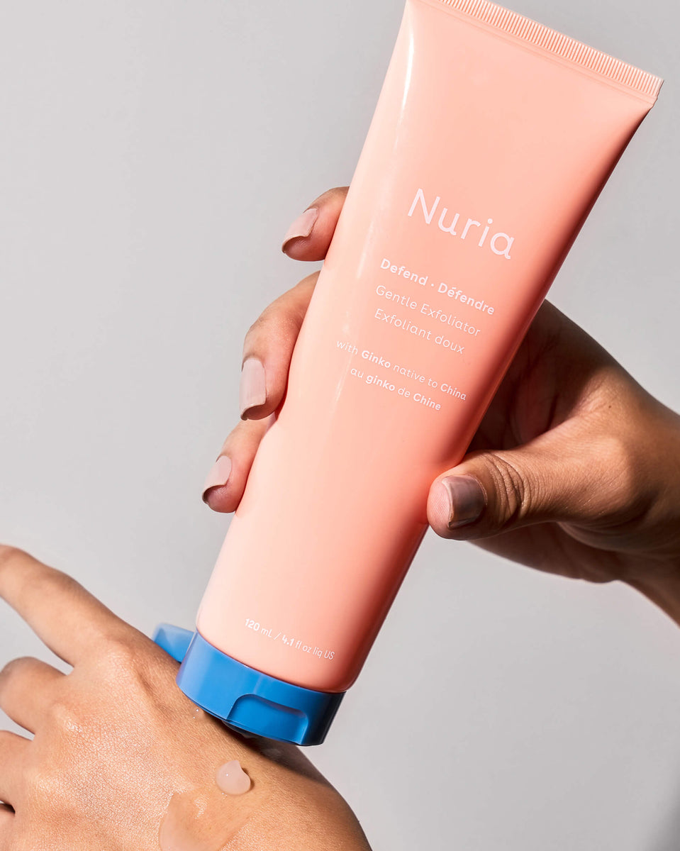 Defend Gentle Exfoliator - Ginkgo Lactic Acid Face Scrub | Nuria