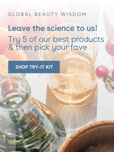 Global Beauty Wisdom, Leave the science to us! Try 5 of our best products & then pick your face, SHOP TRY-IT KIT