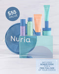 Five Minis and a Nuria Cosmetic Bag, Includes a Bonus Code for a Free Full Size of Your Choice, $55 Value