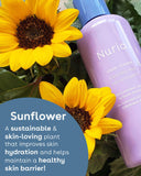 Nuria Calm Cleansing Milk. Made with Sunflower (a sustainable & skin-loving plant that improves skin hydration and helps maintain a healthy skin barrier!)