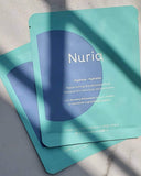 Nuria Hydrate Replenishing Biocellulose Mask - product envelopes on counter with shadows
